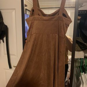 Brown midi dress